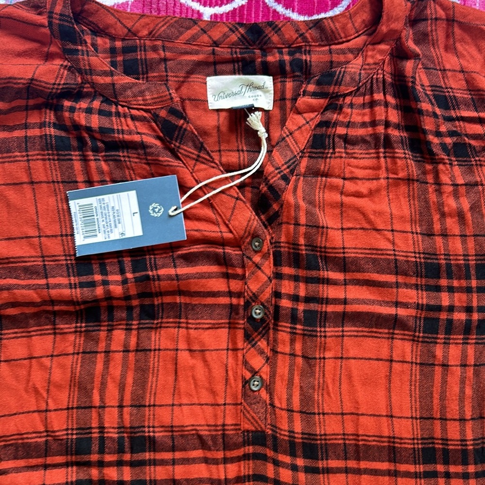 Universal Thread half buttons long sleeve dress shirt - Picture 13 of 13